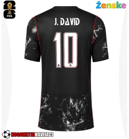 Ženske Nogometnih dresov Kanada Jonathan David #10 Gostujoči SP 2026 Kratki rokavi Ženske Nogometnih dresov Kanada Jonathan David #10 Gostujoči SP 2026 Kratki rokavi